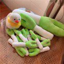 Cute cartoon plush green onion strip pillow doll plush toy creativity funny cat pet bite 