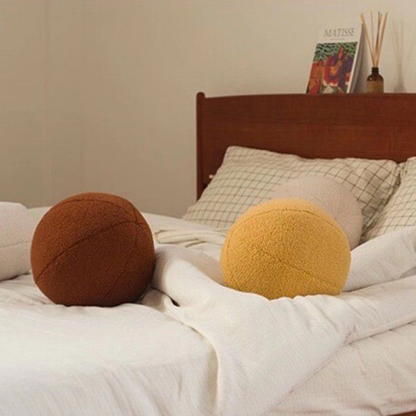 Velvet round ball cushion Throw pillow Waist pillow Pillow ball pillow Nap lovely leisure cushion camera 