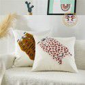 Hot Sale Cute Cartoon Tiger Head Flower Leopard Panda Embroidery Throw Pillow Tufted Loop Down Children's Gift Group Purchase Round Cushion 