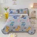 Autumn and winter thickened milk velvet bed cover three piece quilted cotton crystal velvet blanket lace warm blanket sub sheet 