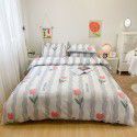 Thickened brushed four piece set single student dormitory three piece set simple bed sheet quilt cover gift bedding wholesale 