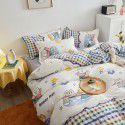 Thickened brushed four piece set single student dormitory three piece set simple bed sheet quilt cover gift bedding wholesale 