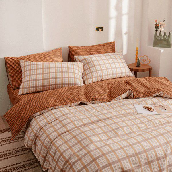 Foreign Trade Home Textile Bedding Three Piece All Cotton Explosives Amazon duvetcover Pure Cotton Printing Duvet Cover Set 