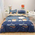 Thickened brushed four piece set single student dormitory three piece set simple bed sheet quilt cover gift bedding wholesale 