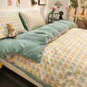 New 40 Thread Count Thickened Cotton Four Piece Single Twin Student Dormitory Bedding Sheet All Cotton Three Piece Bedding 