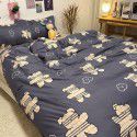 Ins Simple Nordic Gentleman Men's Grey Duvet Cover Four Piece Bedding Set Student Dormitory Bed Sheet Three Piece Set 