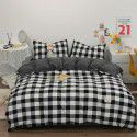 Japanese non printing washing cotton buffing bed four piece set student dormitory bed sheet quilt cover three piece fitted sheet wholesale 