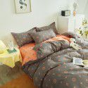 Thickened brushed four piece set single student dormitory three piece set simple bed sheet quilt cover gift bedding wholesale 