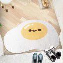 Soft cashmere carpet Cartoon mat for children's room Smiling face mat for the sun Pocket egg doormat Water suction doormat 