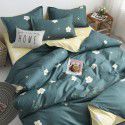 Thickened brushed four piece set single student dormitory three piece set simple bed sheet quilt cover gift bedding wholesale 