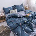 Thickened brushed four piece set single student dormitory three piece set simple bed sheet quilt cover gift bedding wholesale 