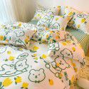 Thickened brushed four piece set single student dormitory three piece set simple bed sheet quilt cover gift bedding wholesale 