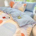 New 40 Thread Count Thickened Cotton Four Piece Single Twin Student Dormitory Bedding Sheet All Cotton Three Piece Bedding 