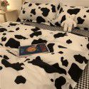 Nordic Black and White Panda Cow Cartoon 4-Piece Duvet Cover Bedding Sheet 3-Piece Dormitory 