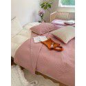 Foreign trade parent-child net red bed cover three piece set simple straight Korean ins cotton clip slip solid color cotton bed sheet 