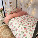 Factory Wholesale Student Dormitory 3-piece set, single cotton 4-piece set, cotton quilt cover, simple bed sheet, one for distribution 