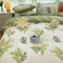 Autumn and winter cartoon small fresh milk velvet four piece set plush double faced plush thickened bed sheet quilt cover bed three piece set 