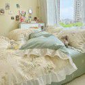 60 pieces of 100% cotton | idyllic pure cotton four piece bedspread sets Wholesale ins fitted sheet quilt covers One for Nantong