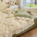 60 pieces of 100% cotton | idyllic pure cotton four piece bedspread sets Wholesale ins fitted sheet quilt covers One for Nantong