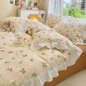 60 pieces of 100% cotton | idyllic pure cotton four piece bedspread sets Wholesale ins fitted sheet quilt covers One for Nantong