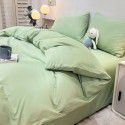 Manufacturer's direct sales of four piece plain bed quilt cover, bed sheet, fitted sheet, three piece single student dormitory 