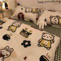 Nordic Black and White Panda Cow Cartoon 4-Piece Duvet Cover Bedding Sheet 3-Piece Dormitory 