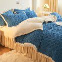 New Tafurong four piece bed sheet thickened quilt cover milk wool bed sheet autumn and winter bed goods lamb wool home textile wholesale 