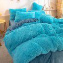 Mink four piece warm and comfortable princess style long plush three piece solid color bed sheet 