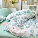 Live broadcast 40s printing jet cotton four piece set ins small fresh pure cotton twill single double bed sheet quilt cover wholesale 