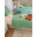 Foreign trade parent-child net red bed cover three piece set simple straight Korean ins cotton clip slip solid color cotton bed sheet 