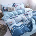 Thickened brushed four piece set single student dormitory three piece set simple bed sheet quilt cover gift bedding wholesale 