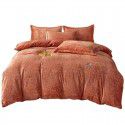 Printed Nude Sleeping Washing Autumn and Winter Thickened Milk Velvet Embroidery Duvet Cover Sheet Fitted Sheet 4-Piece All Cotton Bedding 