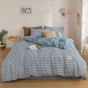 Japanese non printing washing cotton buffing bed four piece set student dormitory bed sheet quilt cover three piece fitted sheet wholesale 