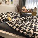 Ins Simple Nordic Gentleman Men's Grey Duvet Cover Four Piece Bedding Set Student Dormitory Bed Sheet Three Piece Set 