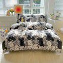 Thickened brushed four piece set single student dormitory three piece set simple bed sheet quilt cover gift bedding wholesale 