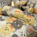 Nordic Black and White Panda Cow Cartoon 4-Piece Duvet Cover Bedding Sheet 3-Piece Dormitory 