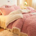 New Tafurong four piece bed sheet thickened quilt cover milk wool bed sheet autumn and winter bed goods lamb wool home textile wholesale 