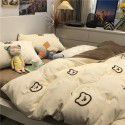 Nordic Black and White Panda Cow Cartoon 4-Piece Duvet Cover Bedding Sheet 3-Piece Dormitory 