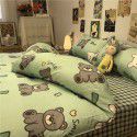 Nordic Black and White Panda Cow Cartoon 4-Piece Duvet Cover Bedding Sheet 3-Piece Dormitory 