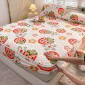 New Milk Down Fitted Sheet One Piece Winter Flange Coral Down Thickened Cotton Fitted Sheet Stuffed Anti slip Protection Mattress 