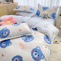 Live broadcast 40s printing jet cotton four piece set ins small fresh pure cotton twill single double bed sheet quilt cover wholesale 