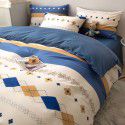 New 40 Thread Count Thickened Cotton Four Piece Single Twin Student Dormitory Bedding Sheet All Cotton Three Piece Bedding 