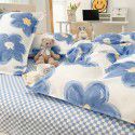 Thickened brushed four piece set single student dormitory three piece set simple bed sheet quilt cover gift bedding wholesale 