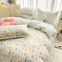 Live broadcast 40s printing jet cotton four piece set ins small fresh pure cotton twill single double bed sheet quilt cover wholesale 