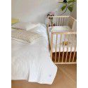 Foreign trade parent-child net red bed cover three piece set simple straight Korean ins cotton clip slip solid color cotton bed sheet 