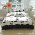 Thickened brushed four piece set single student dormitory three piece set simple bed sheet quilt cover gift bedding wholesale 