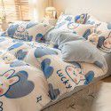 Winter four piece milk velvet thickened warm small fresh flannel quilt cover bedspread bedding live wholesale 