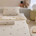 80 Thread Count Cotton Quilted Light Luxury Bears Exquisite Embroidery Bed Cover Pillow Case Soft and Dry Wash Bed Cover Sheet 