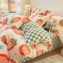 Winter four piece milk velvet thickened warm small fresh flannel quilt cover bedspread bedding live wholesale 