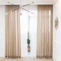 Curtain screen, white linen, thickened window screen, finished bedroom partition screen, floating window, white screen, balcony screen 